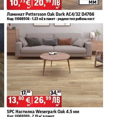Ламинат Pettersson Oak Dark AC4/32 D4766