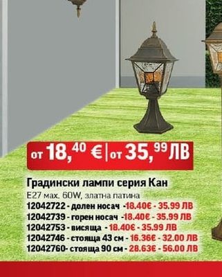 Градински лампи серия Кан