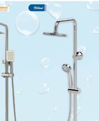 GROHE Vitalio Comfort 250 душ система с термостат, пита 250 мм с една струя - Rain, рамо за душ 390 mm, ръчен душ Vitalio Comfort 110 с две струи - Rain и Jet