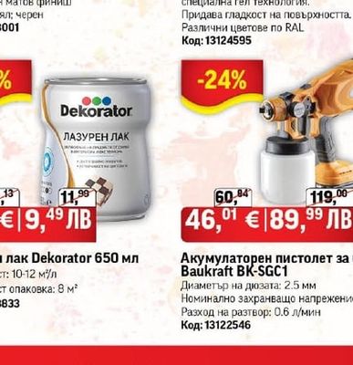 Лазурен лак Dekorator 650 мл