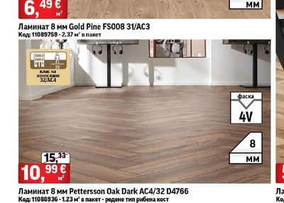 Ламинат 8 мм Gold Pine FS008 31/AC3