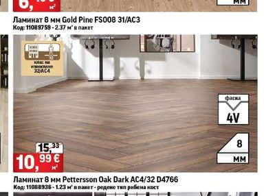 Ламинат 8 мм Gold Pine FS008 31/AC3