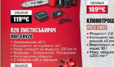 RAIDER R20 ЛИСТОСЪБИРАЧ RDP-EBV20