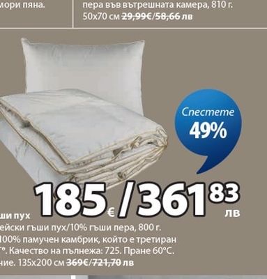 RISKA възглавница с мемори пяна