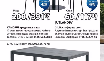 JUTLANDIA GILJA стифиращ стол