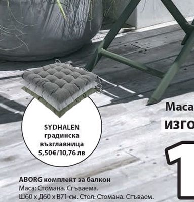 SANDVIKA маса за балкон