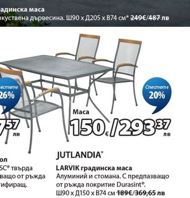 JUTLANDIA LARVIK градинска маса