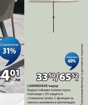 LAMMEHAVE чадър