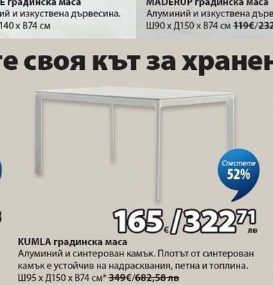 KUMLA градинска маса