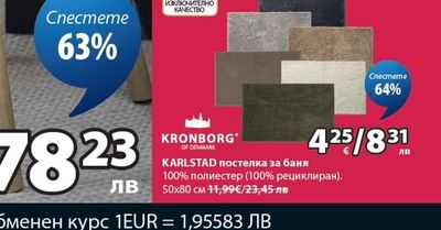 KRONBORG постелка за баня