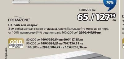 DREAMZONE HALSAN топ матрак