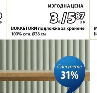 BUKKETORN подложка за хранене