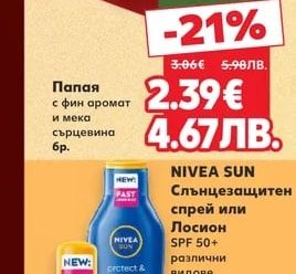 NIVEA SUN Слънцезащитен спрей или Лосион