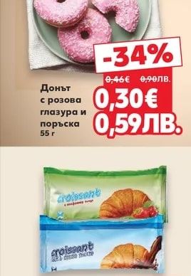 Донът с розова глазура и поръска