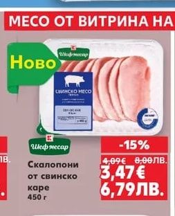 Шеф месар Скалопони от свинско каре