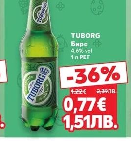 TUBORG Бира 4,6% vol
