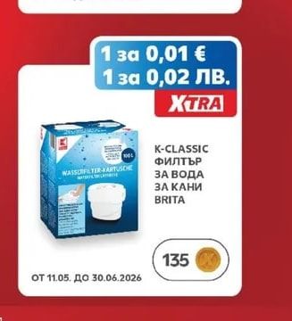 K-CLASSIC BRITA ФИЛТЪР ЗА ВОДА ЗА КАНИ