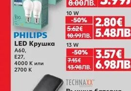 PHILIPS LED Крушка 7 W