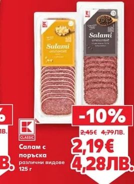 CLASSIC Салам с поръска различни видове