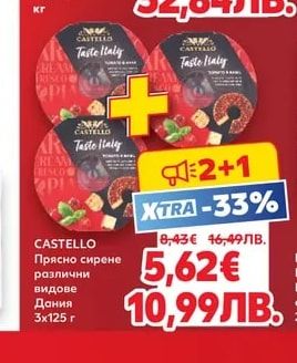 Castello Taste Italy Прясно сирене различни видове Дания