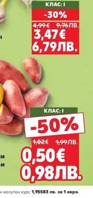 Червени картофи мити