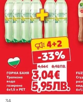 ГОРНА БАНЯ Трапезна вода газирана