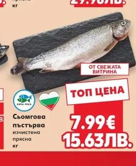 Сьомга филе с кожа