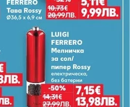 LUIGI FERRERO Мелничка за сол/пипер Rossy