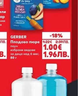 GERBER Плодово пюре пауч