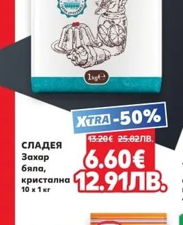 Сладея Захар бяла, кристална