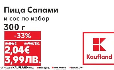Пица Салами и сос по избор