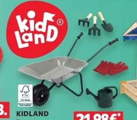 KIDLAND Ръчна количка с градинарски инстументи