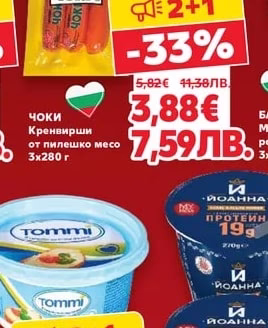 ЧОКИ Кренвирши от пилешко месо