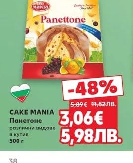 CAKE MANIA Панетоне различни видове в кутия