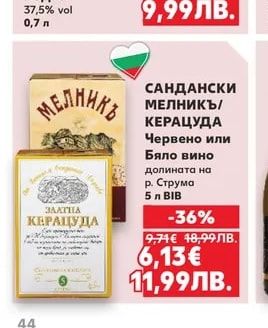 МЕЛНИКЪ/ КЕРАЦУДА САНДАНСКИ МЕЛНИКЪ/ КЕРАЦУДА Червено или Бяло вино
