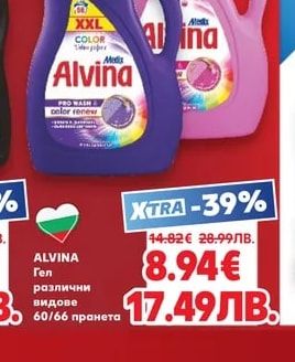 ALVINA Гел различни видове