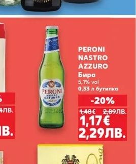 PERONI NASTRO AZZURO PERONI NASTRO AZZURO Бира