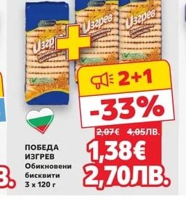 ПОБЕДА ИЗГРЕВ Обикновени бисквити