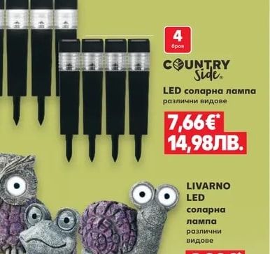 COUNTRY Side LED соларна лампа
