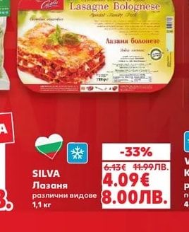 SILVA Лазаня различни видове