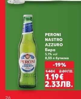 PERONI NASTRO AZZURO Бира