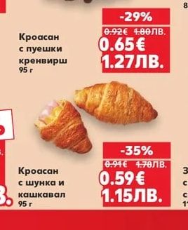 Кроасан с пуешки кренвирш