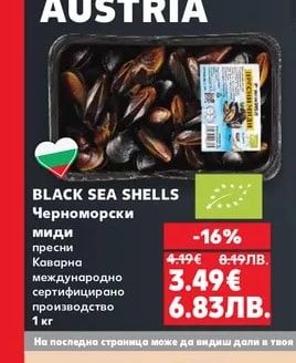 BLACK SEA SHELLS Черноморски миди пресни