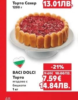 BACI DOLCI Торта Ягодова с бишкоти