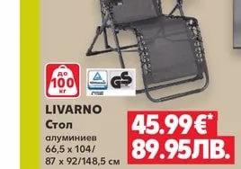 LIVARNO Стол алуминиев