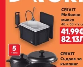 CRIVIT Мобилна мивка