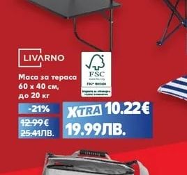 LIVARNO Маса за тераса