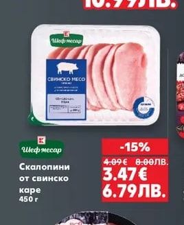 Шеф месар Скалопини от свинско каре