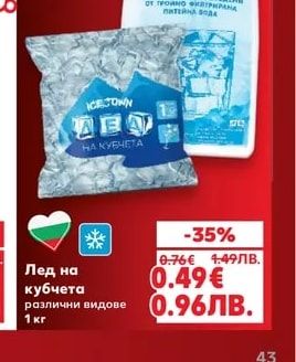 Лед на кубчета