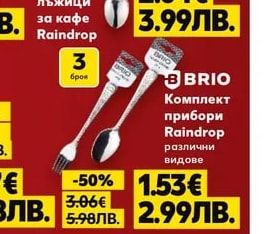 BRIO Комплект прибори Raindrop различни видове